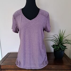 Head Activewear T-shirt Short Sleeved Tee Women's Large Purple Workout Top